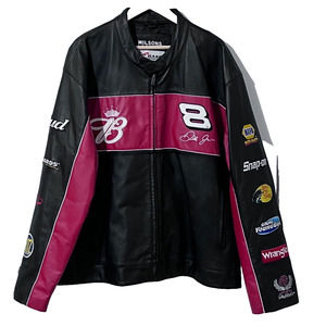 Dale Earnhardt Jr Leather Jacket Mens 2XL Chase Authentics Wilsons Budweiser Y2K